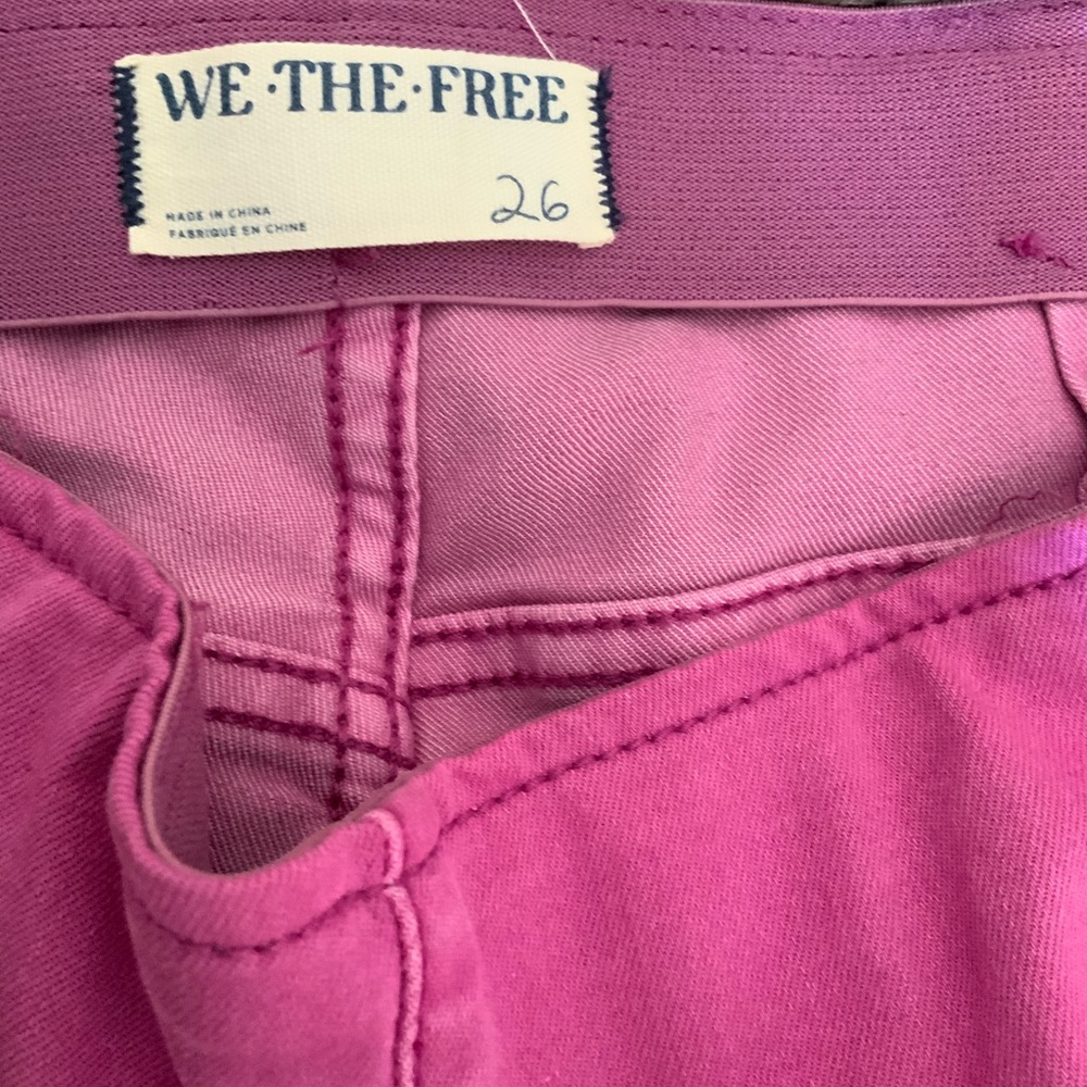 Lowest price ever 🫶FREE PEOPLE Penny Pull-On Flare Jeans - Pink - Picture 5 of 7